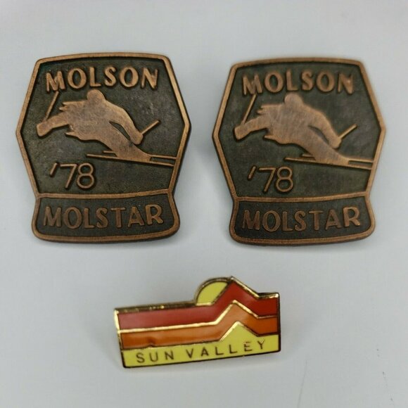 Vintage Pin Lot of 22 Lapel Hat Canada Ski Fraternity Molson Beer Sun Valley - Picture 3 of 12